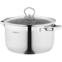 Кастрюля со стеклянной крышкой Ardesto Gemini Bari, 4.2л, нержавеющая сталь