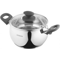Кастрюля со стеклянной крышкой Ardesto Gemini Cremona, 3л, нержавеющая сталь, бакелит