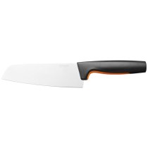 Кухонний ніж поварський Santoku Fiskars Functional Form, 16см, нержавіюча сталь, пластик, чорний