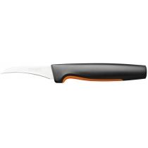 Кухонний ніж для овочів вигнутий Fiskars Functional Form, 6.8см, нержавіюча сталь, пластик, чорний