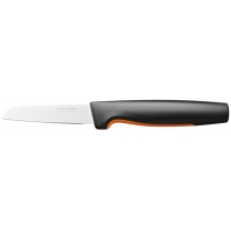 Кухонний ніж для овочів Fiskars Functional Form, прямий, 8см, нержавіюча сталь, пластик, чорний