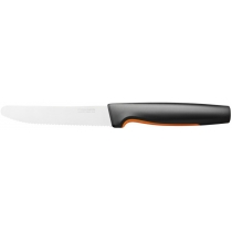 Кухонний ніж для томатів Fiskars Functional Form, 11.3см, нержавіюча сталь, пластик, чорний