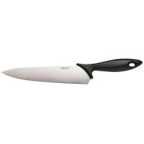 Кухонний ніж кухарський Fiskars Essential, 21.4см, нержавіюча сталь, пластик, чорний, пластик