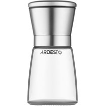 Мельница для соли и перца Ardesto Gemini, 180 мл, стекло, нержавеющая сталь, прозрачный