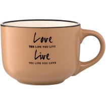 Чашка  Ardesto Way of life, 550мл, керамика, коричневый светлый