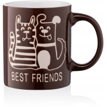 Чашка Ardesto Best friends, 330мл, кераміка, коричневий