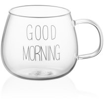 Набор чашек с ручками Ardesto Good Morning, 350мл, 2шт, боросиликатное стекло, прозрачный