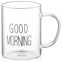 Набор чашек с ручками Ardesto Good Morning, 420мл, 2шт, боросиликатное стекло, прозрачный