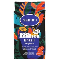 Кава натуральна смажена Gemini в зернах Brazil Mogiana Еспресо 250г
