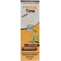 Фарбуюча крем-хна для волосся HERBAL TIME (0) безбарвна з глиною