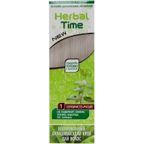 Фарбуюча крем-хна для волосся HERBAL TIME (1) срібно-русявий