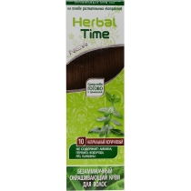 Фарбуюча крем-хна для волосся HERBAL TIME (10) натуральний коричневий