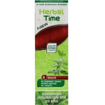 Фарбуюча крем-хна для волосся HERBAL TIME (4) вишня