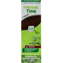 Фарбуюча крем-хна для волосся HERBAL TIME(5) каштан