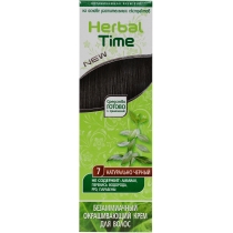 Фарбуюча крем-хна для волосся HERBAL TIME(7) натурально-чорний