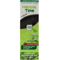 Фарбуюча крем-хна для волосся HERBAL TIME(7) натурально-чорний