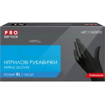 Рукавички нітрiлові Professional PRO, чорні, ХL 100 шт/уп (10 уп/ящ)