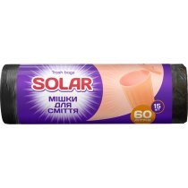 Мішки для сміття ТМ «Solar»  60л 15 шт