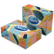 Серветки косметичні ТМ SMILE 70л 3шар білі пенал