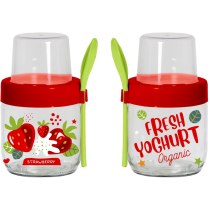 Банку з ложкою і контейнером Herevin Fruit-Yoghurt, 425 мл