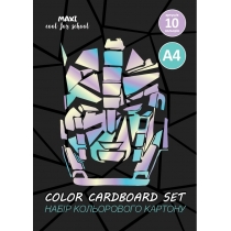Набір кольорового картону MAXI, А4, 10 арк.