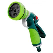 Зрошувач ручний Verto, пістолетний, 1/2"-3/4", 9 функцій, регулювання форми струменя води, тримач дв