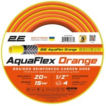 Шланг садовый 2Е AquaFlex Orange 1/2" 20м 4 слоя 20бар -10…+60°C
