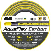 Шланг садовий 2Е AquaFlex Carbon 1/2" 10м 4 шари 20бар -10…+60°C
