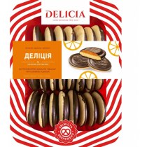 Печиво здобне збивне "Деліція" зі смаком апельсину 300г  5шт/уп