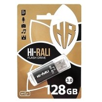 Флеш-драйв 3.0 USB 128GB Hi-Rali Rocket серiя чорний