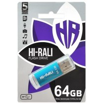 Флеш-драйв USB 64GB Hi-Rali Rocket серiя синій