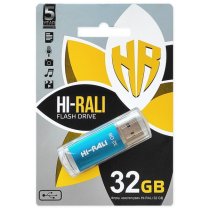 Флеш-драйв USB 32GB Hi-Rali Rocket серiя синій