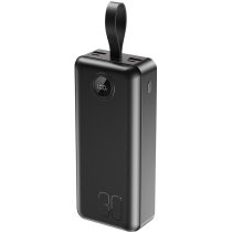 Портативний зарядний пристрій XO PR240 - 30000 mAh PD20W + QC22.5W with light (Чорний)