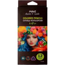 Олівці кольорові професійні "Art Pro", 12 кольорів, трикутні
