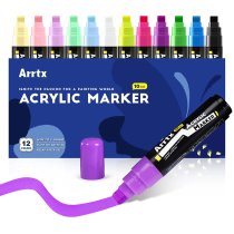 Акриловые маркеры Arrtx AACM-0510-12A, 12 цветов
