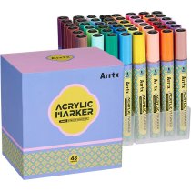 Акриловые маркеры Arrtx AACM-083M-48B, 48 цветов