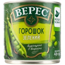 Горошек Верес зеленый ж/б 420 г