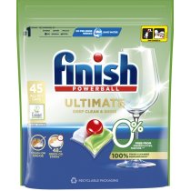 Засіб для миття посуду в посудомийних машинах FINISH Капсули Ultimate 0% All in 1 45 шт