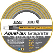 Шланг садовый 2Е AquaFlex Graphite 1/2" 20м 4 слоя 20бар -10+50°C