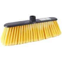 Метла без ручки ТМ EcoFabric, 27см, пластиковая, черная с желтым