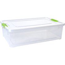Контейнер ТМ Алеана "SmartBox" 14л, прозрачный/оливковый