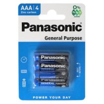 Батарейка PANASONIC R03BE-4BP ААА General Purpose блістер 1x4 шт