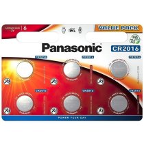 Батарейка PANASONIC CR-2016 Lithium, 3V, 1x6 шт