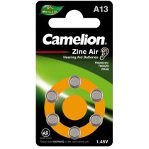 Батарейка CAMELION A13-BP6(0%Hg) Zinc-Air, 1х6 шт