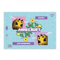 Альбом для рисования YES А4 12л/100 скоба, с перфорацией (Minecraft girls)