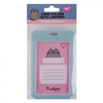 Бейдж на ленте Yes "Pusheen" вертикальный, слайдер