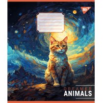 Тетрадь 36 листов, линия, "Dreamer animals"