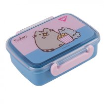 Контейнер Yes "Pusheen" 420 мл, голубовато-розовый
