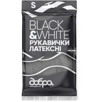 Латексные перчатки Black&White Хорошая хозяйка, размер S