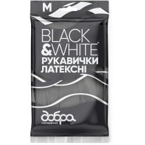 Латексные перчатки Black&White Хорошая хозяйка, размер M